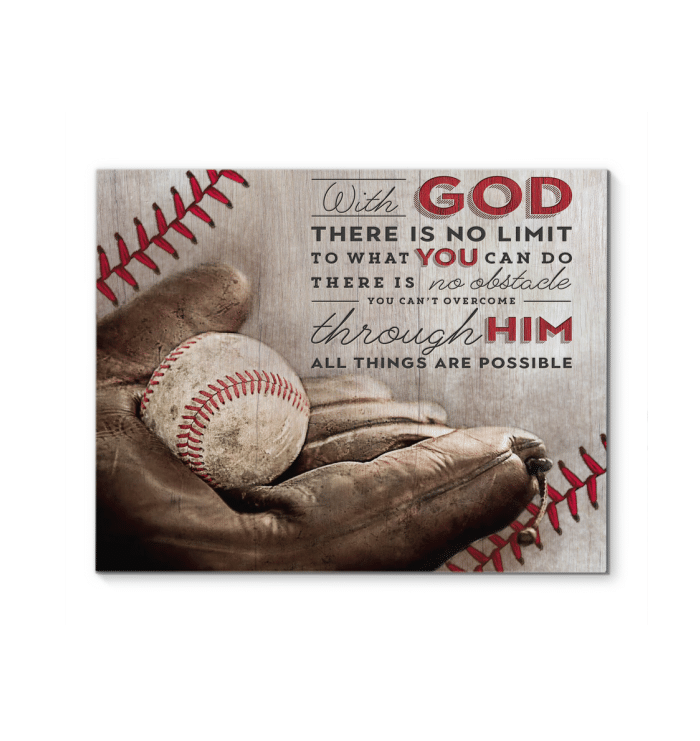 Baseball With God There Is No Limit Poster Poster