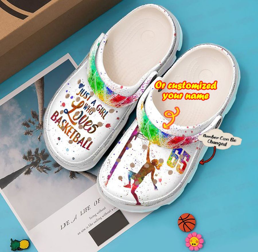 Basketball Crocs - Basketball Personalized Just A Girl Who Loves Clog Shoes