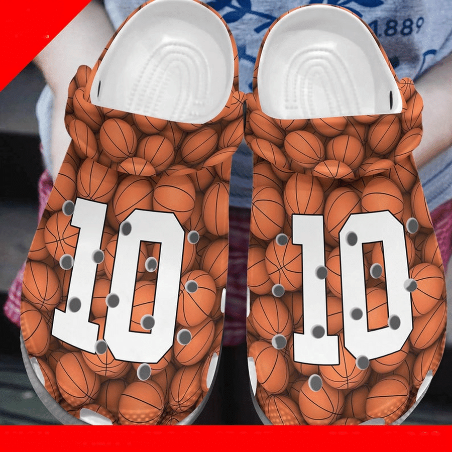 Basketball Pattern Crocs Rubber Crocs Crocband Clogs Comfy Footwear Tl97.png