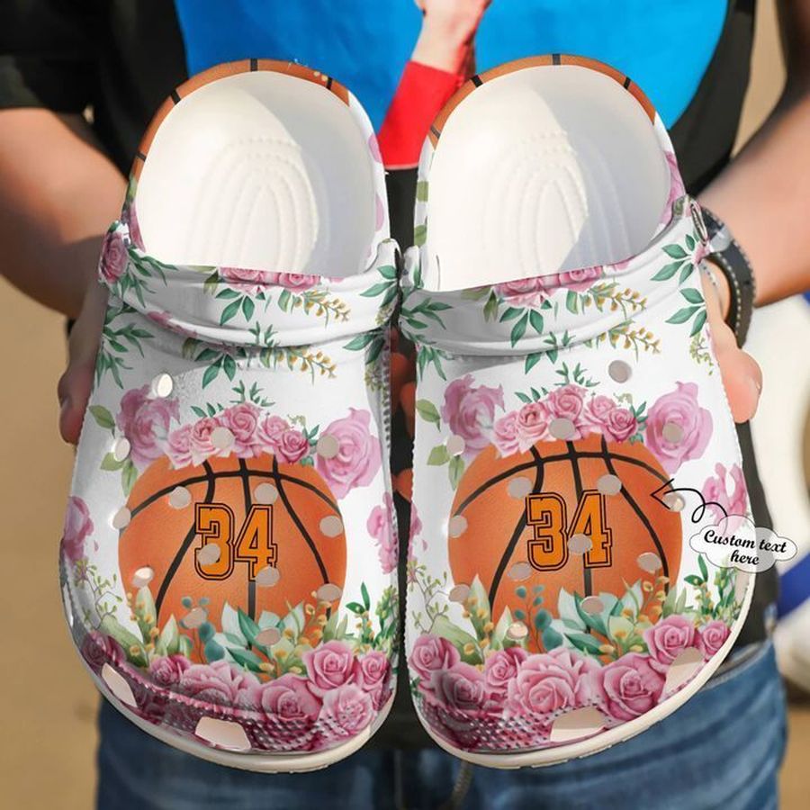 Basketball Personalized Floral Sku 239 Crocs Clog Shoes