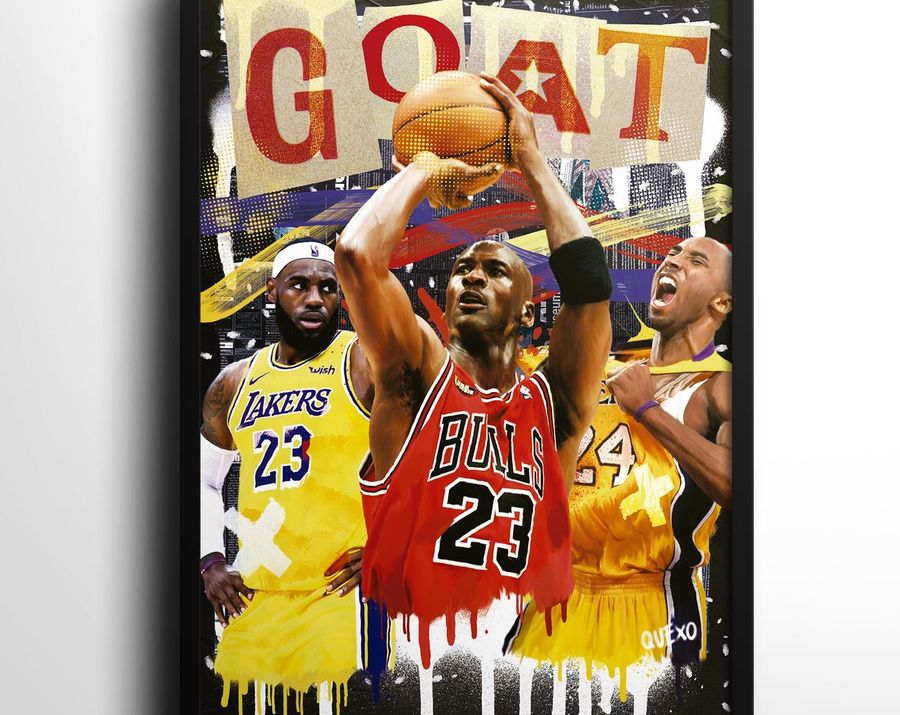 Basketball Poster, Kobe, LeBron, Jordan, Gift for boyfriend, Basketball Print, Mens Gift, Boy Bedroom Decor, Contemporary Wall Decor