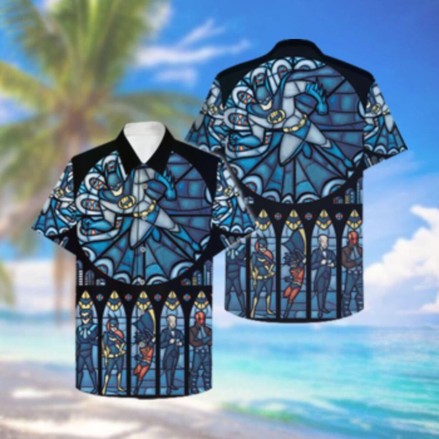 Batman And Villain In Cathedral Hawaiian Hawaiian Shirt