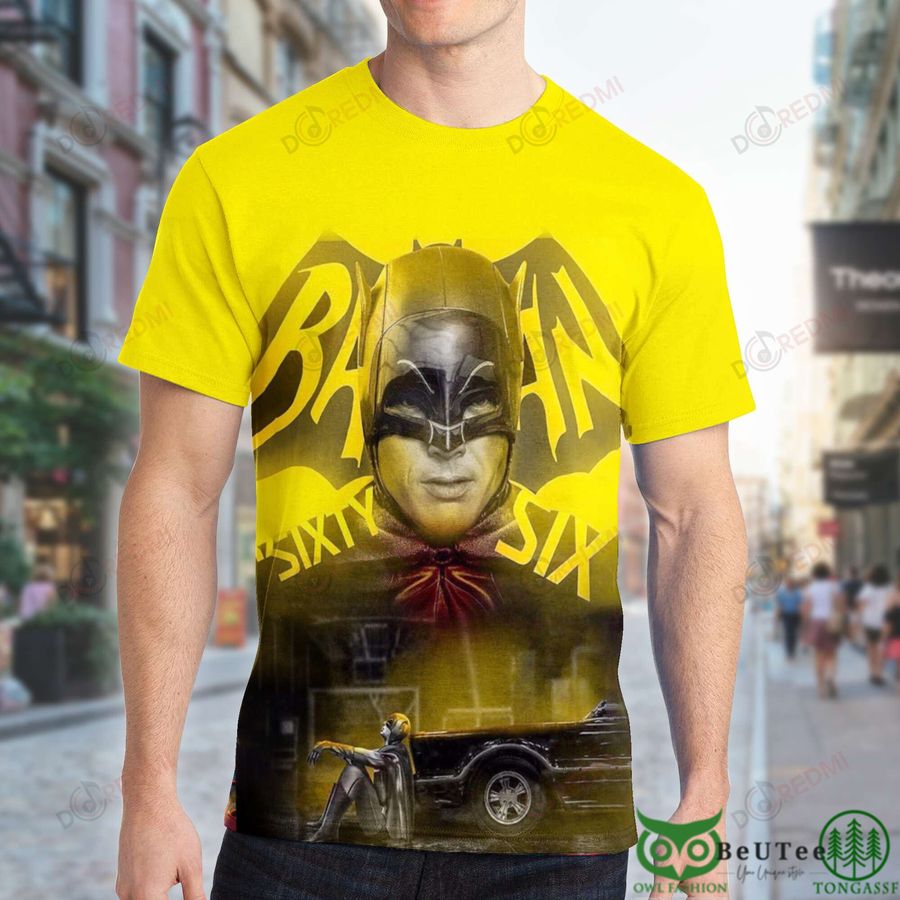 Delvis Videnskab Rationalisering Batman with Car Yellow Black 3D T-shirt