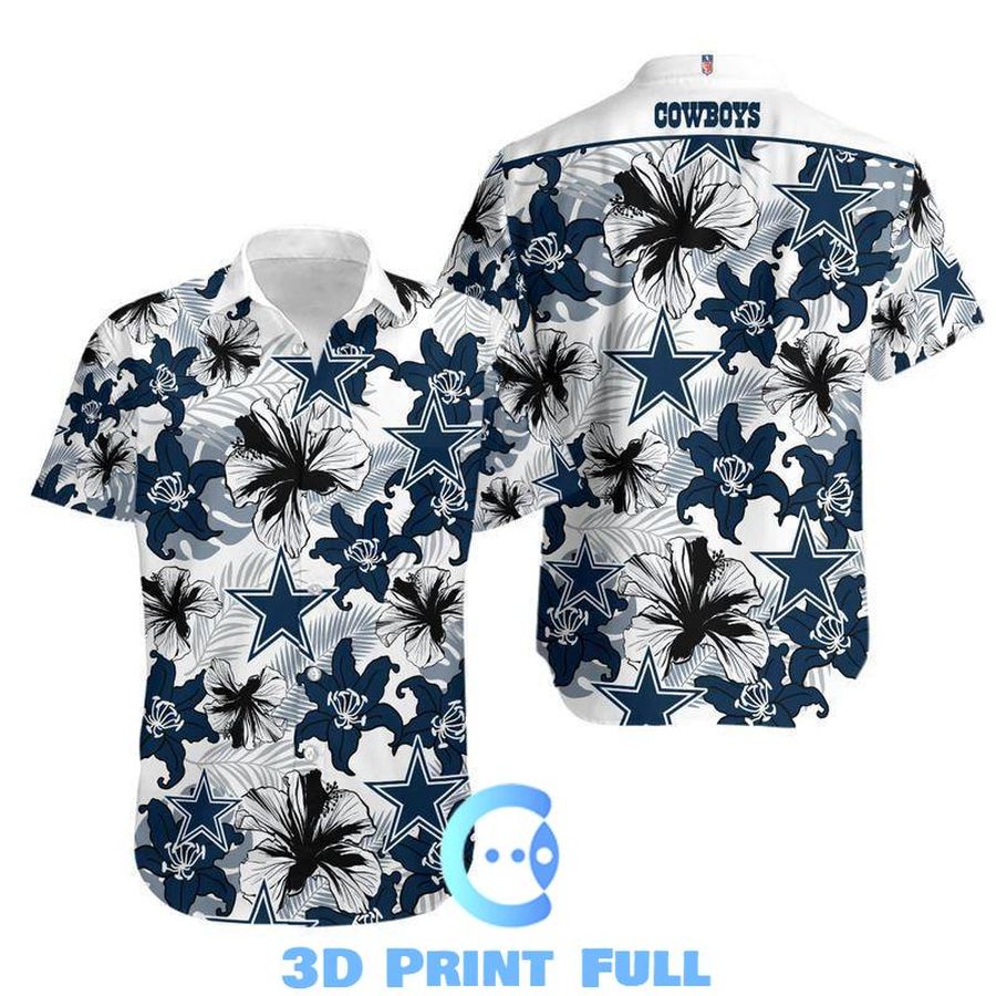 Beach Shirt Dallas Cowboys 3d Hawaii Button Shirt