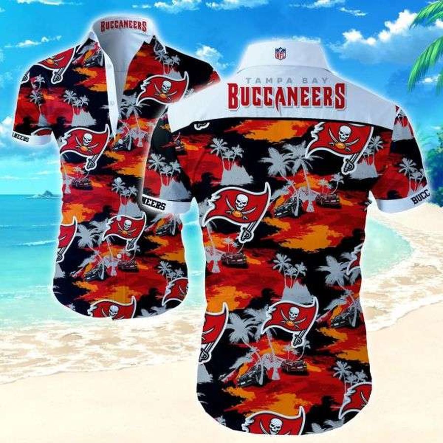 Beach Shirt Tampa Bay Buccaneers Hawaiian Shirt Summer Button Up For Fans