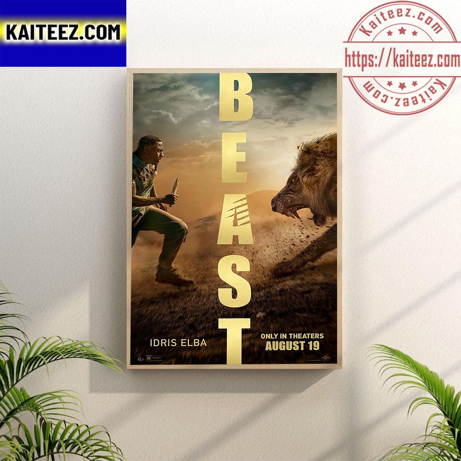 Beast Official Poster Idris Elba Poster Canvas