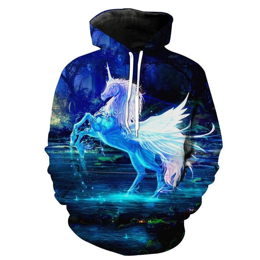 Beautiful Unicorn Fantasy Hoodie 3D