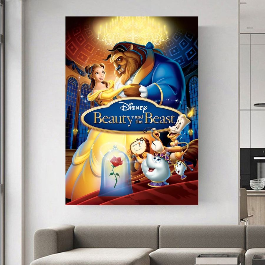 BEAUTY and the BEAST (1991) movie fans film TV show wall decorate art canvas poster,no frame