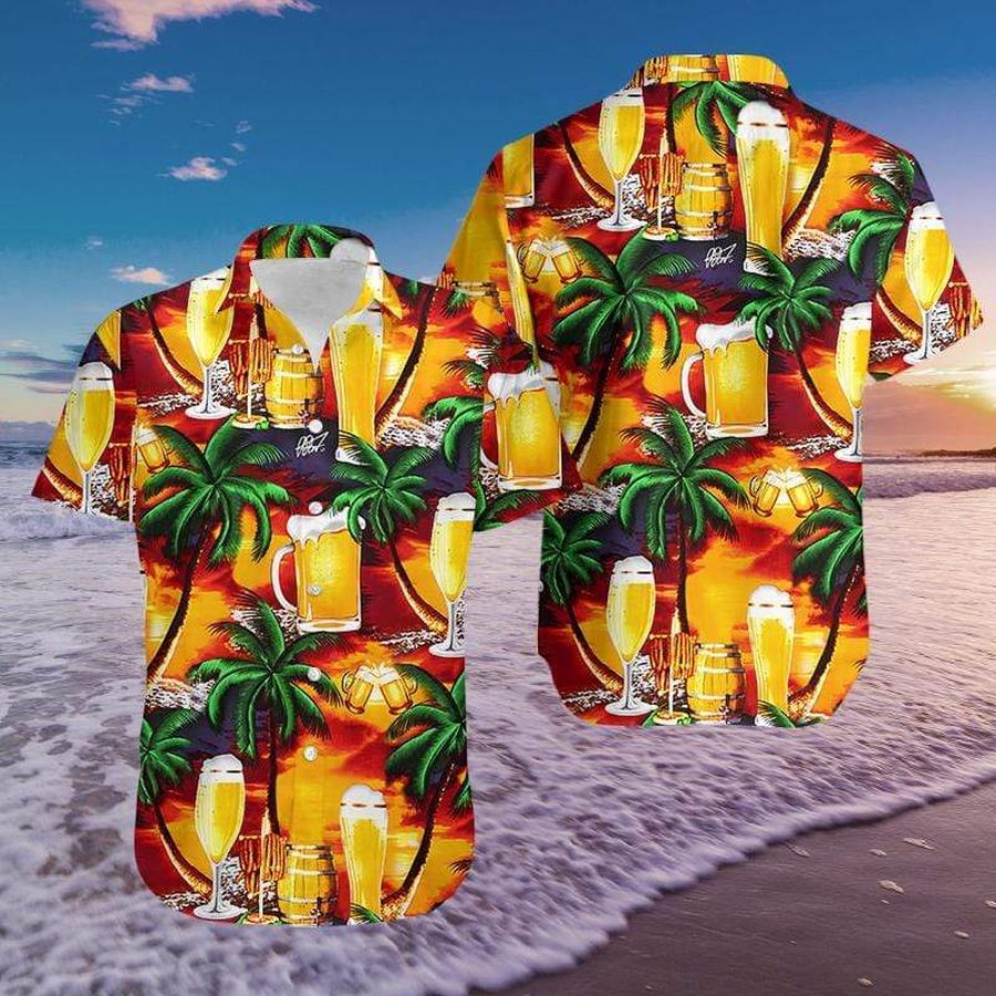 Beer In Paradise Unisex Hawaiian Shirt Pre13534, Hawaiian shirt, beach shorts, One-Piece Swimsuit, Polo shirt, funny shirts, gift shirts, Graphic Tee