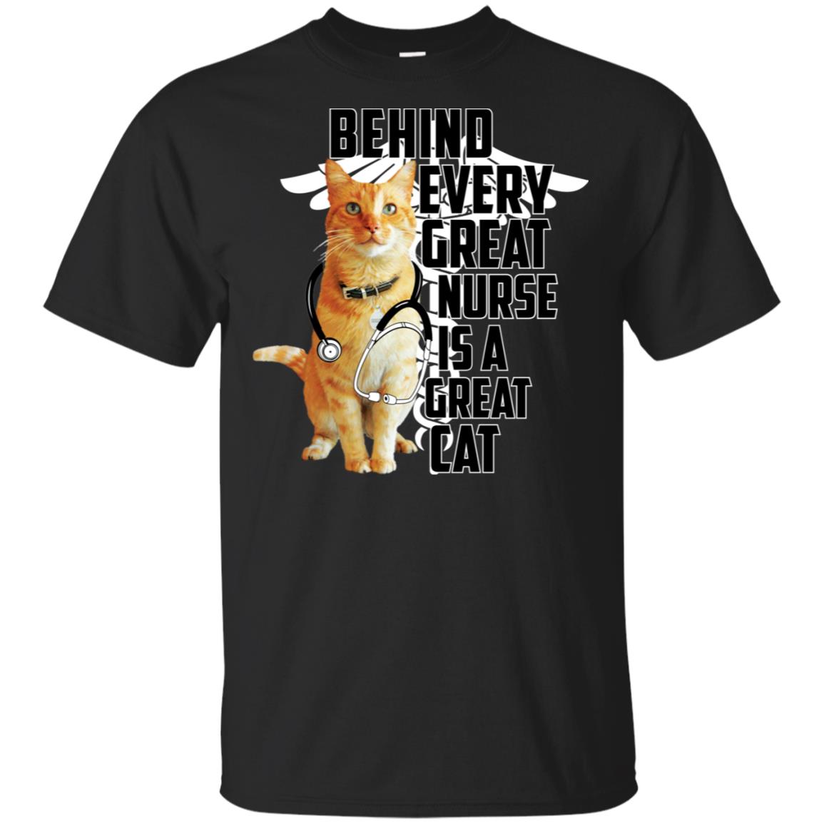 Behind Every Great Nurse Is A Great Cat Goose Shirt, Hoodie