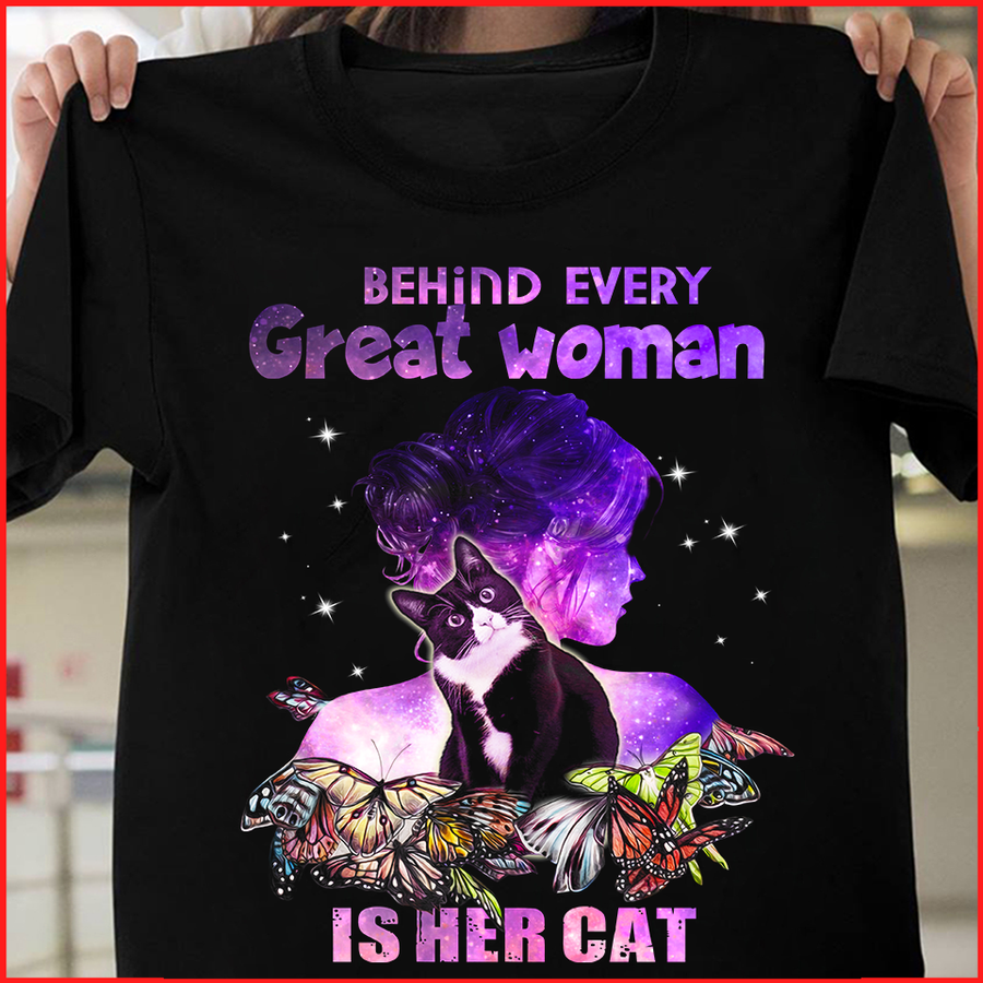 Behind every great woman is her cat – Cat lover.png
