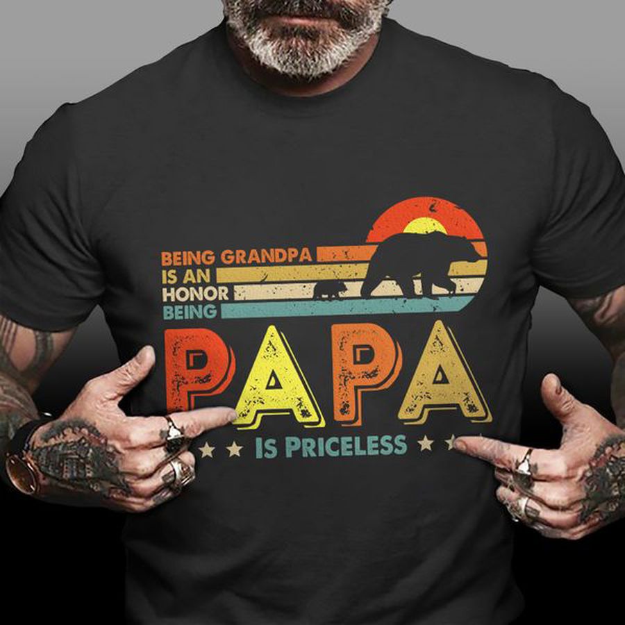 Being Grandpa Is An Honor Being Papa Is Priceless, Gift For Dad, Father's Day