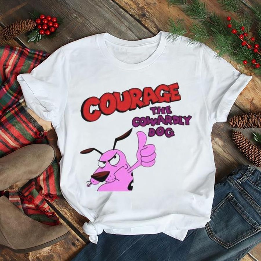 Big thumb up courage the cowardly dog shirt