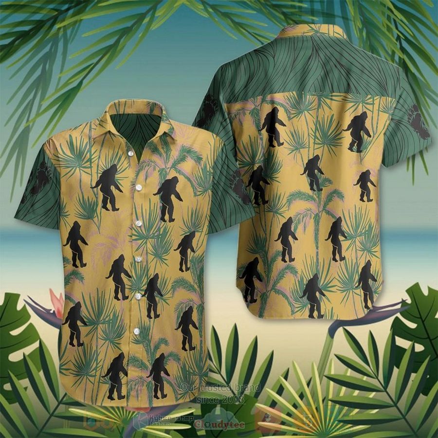 Bigfoot Coconut Vintage Yellow Funny Crazy Hawaiian Shirt – LIMITED EDITION