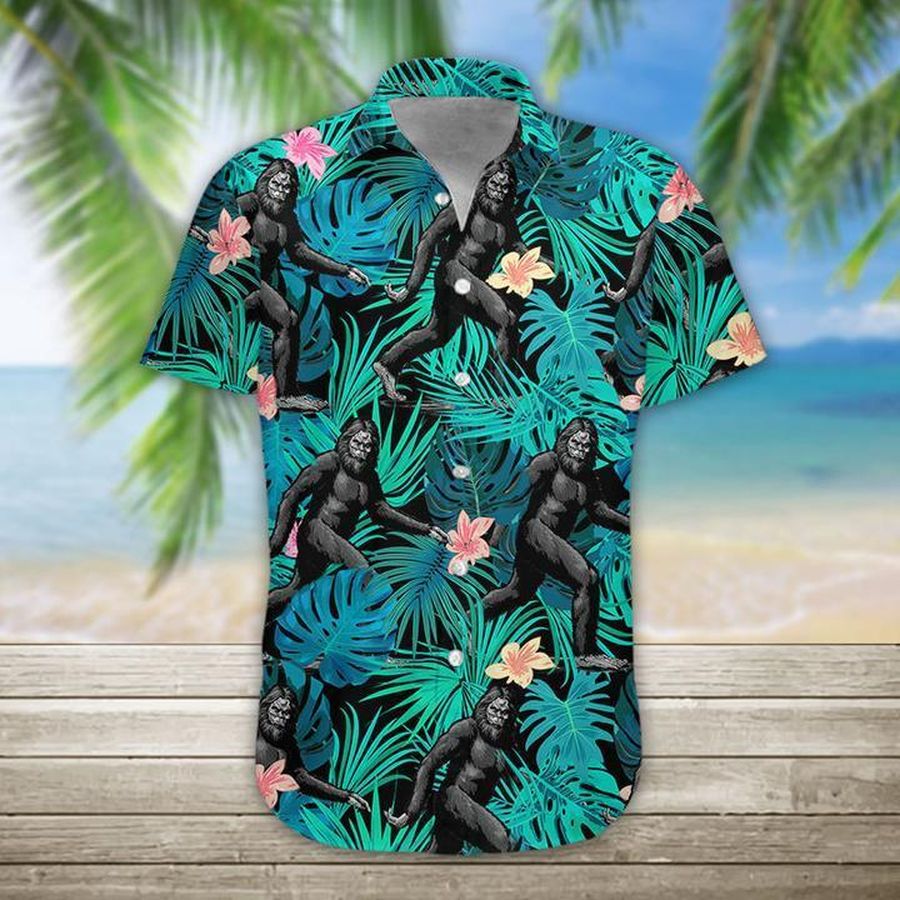 Bigfoot Hawaiian Shirt Pre13483, Hawaiian shirt, beach shorts, One-Piece Swimsuit, Polo shirt, funny shirts, gift shirts, Graphic Tee