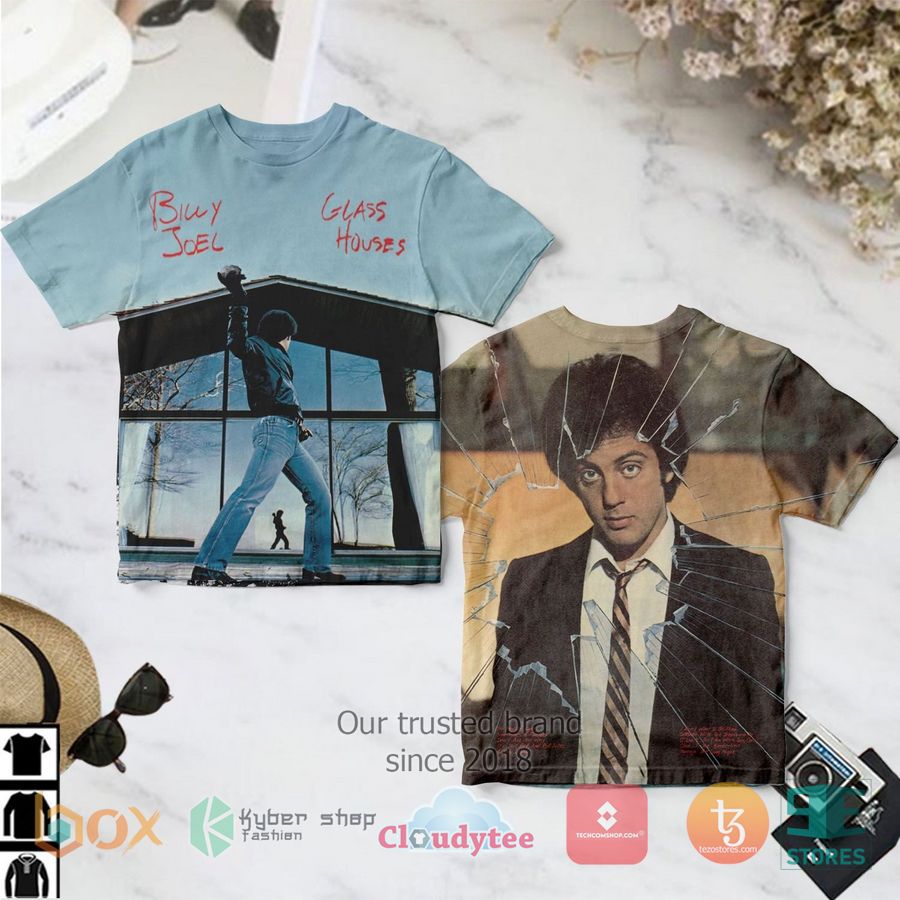 Hjelm Hane karton Billy Joel Glass Houses Album 3D T-Shirt – LIMITED EDITION