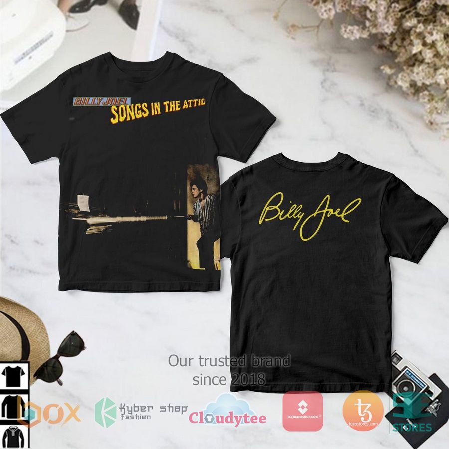 Billy Joel Song In The Attic Album 3D T-Shirt – LIMITED EDITION