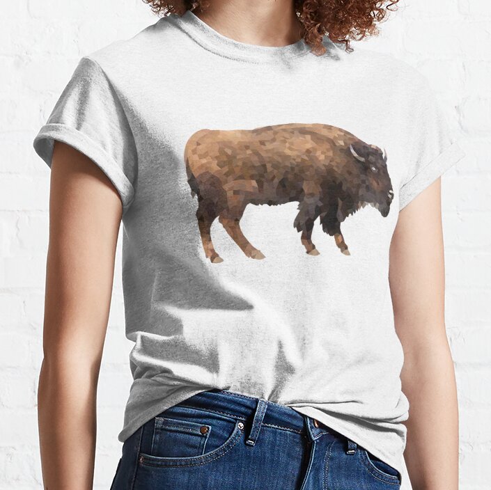 bison-Polygonal animals Classic T-Shirt