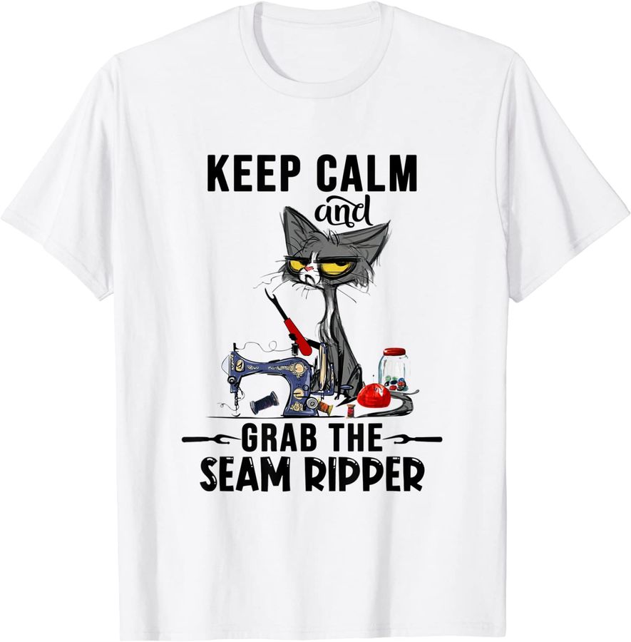 Black Cat Sewing Keep Calm And Grab The Seam Ripper