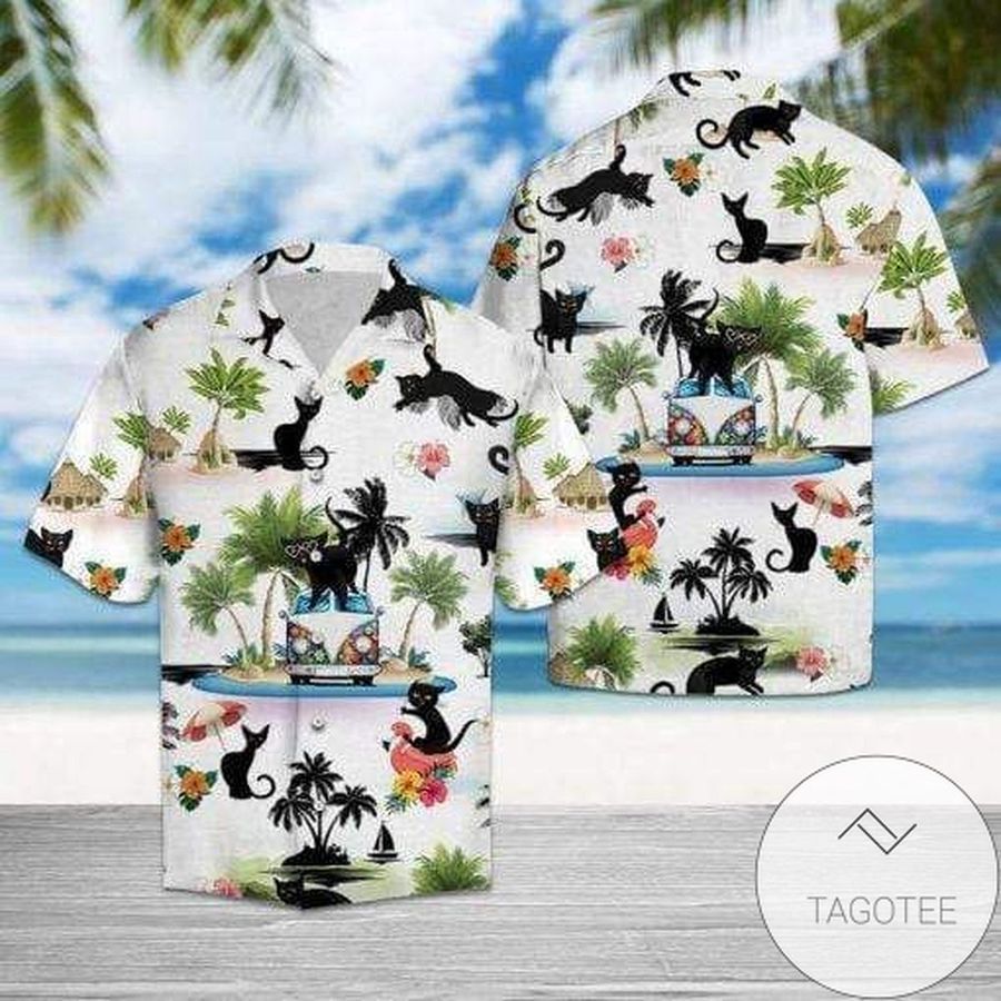 Black Cat Tropical Authentic Hawaiian Shirt 2022s Hl