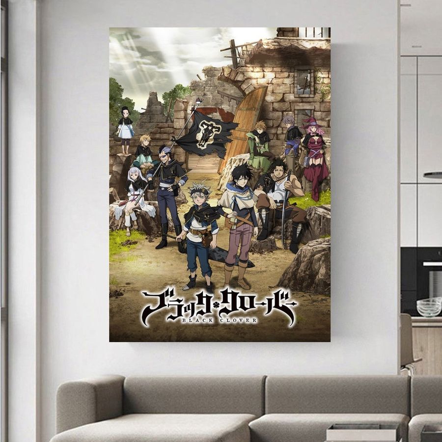 Black Clover film fan home wall decorate art canvas poster,no frame