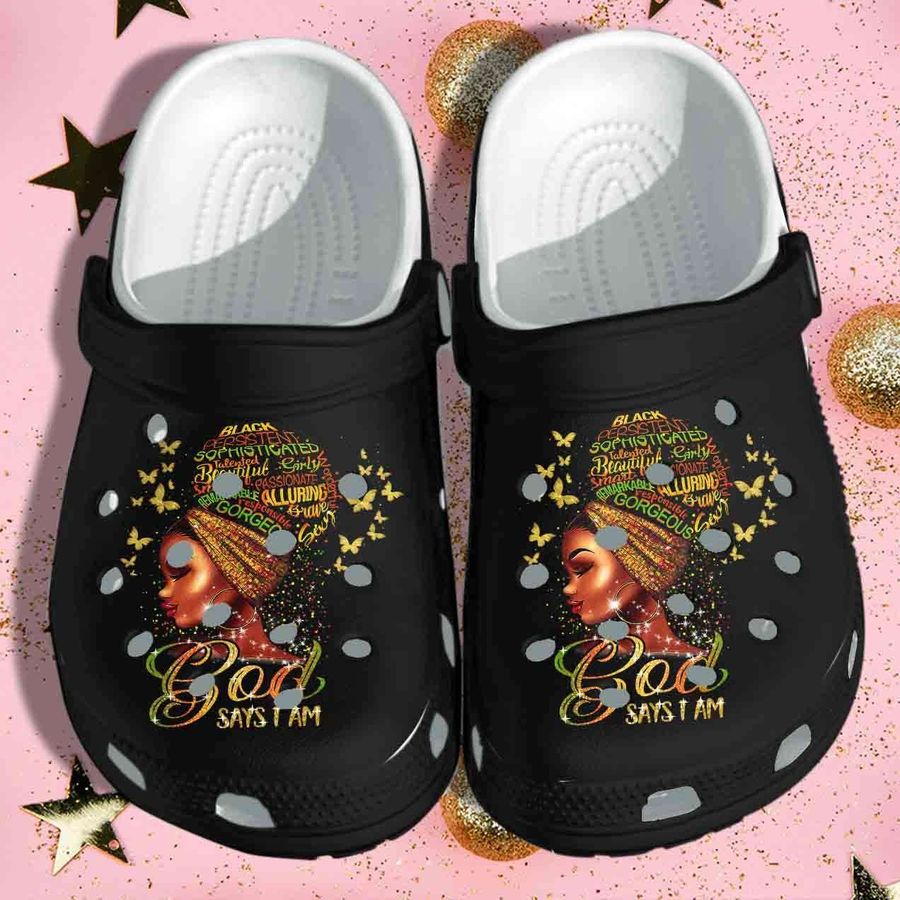 Black Girl Africa Culture God Says I Am Black Queen Crocs Crocband Clog Shoes