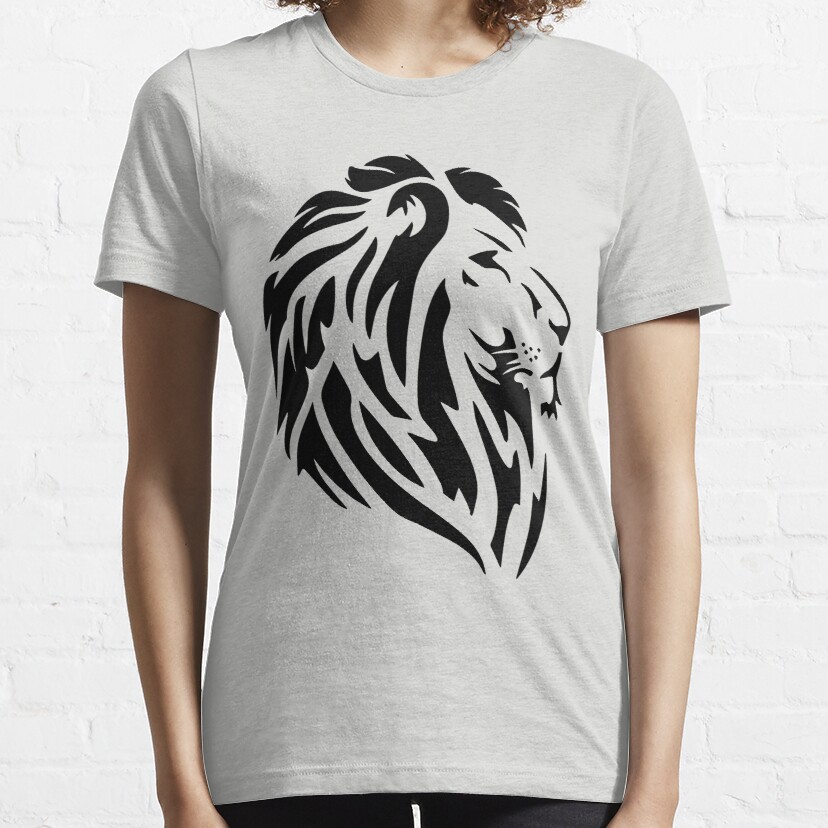 black lion listen to music with headphones  Essential T-Shirt