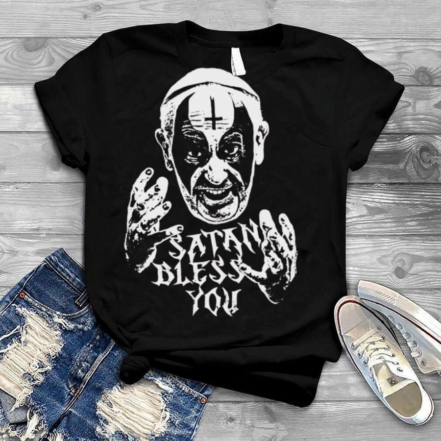 Black Metal Pope Satan Bless You shirt