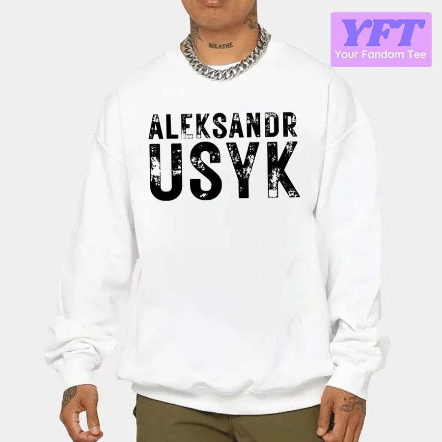Black Text Art Aleksandr Usyk Usyk Lovers Unisex Sweatshirt