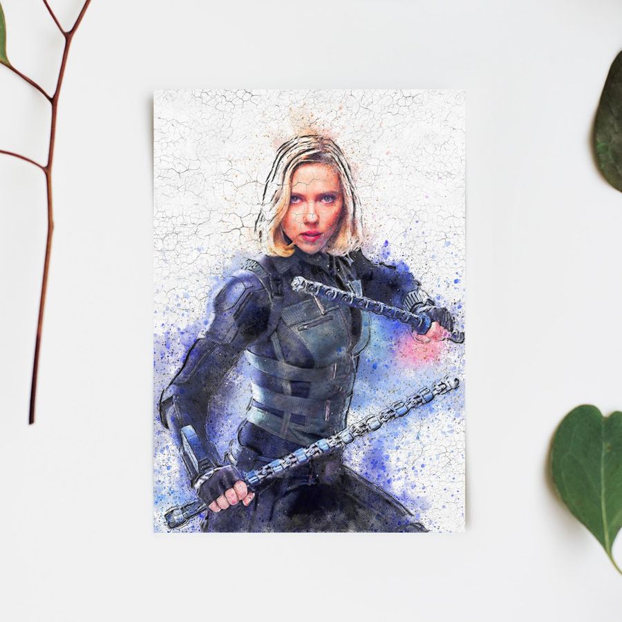 Black Widow Art Print, Marvel Black Widow Movie Poster, Superhero Wall Art Prints, Avengers Natasha Romanoff, Scarlett Johansson MCU Prints