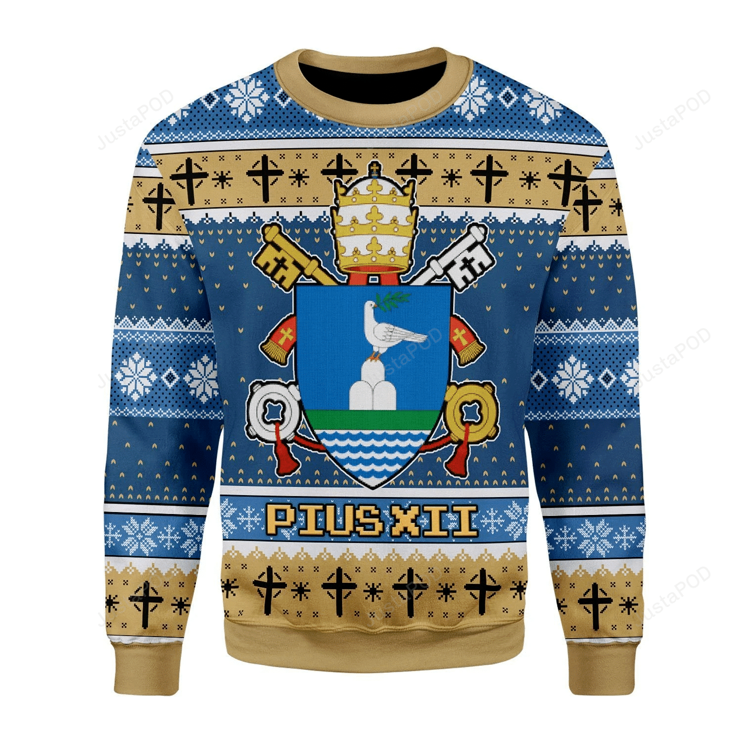 Blue Brown Christmas Pius Xll Coat Of Arms Gearhomies For