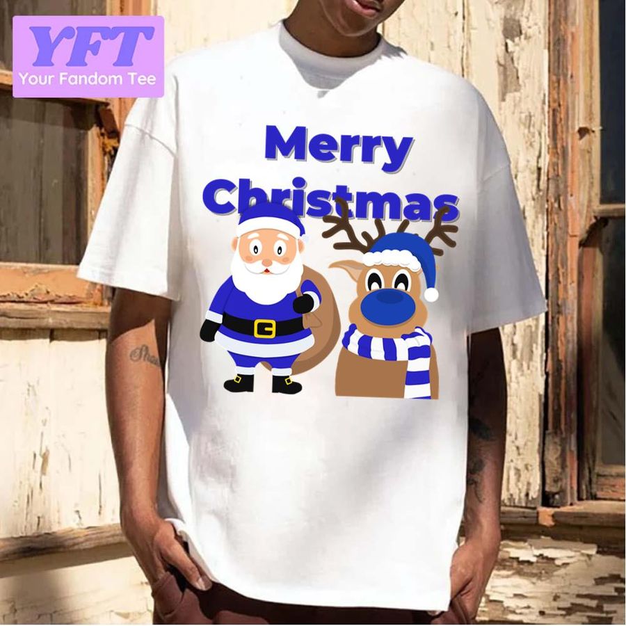Blue Christmas Everton Football Design Unisex T-Shirt