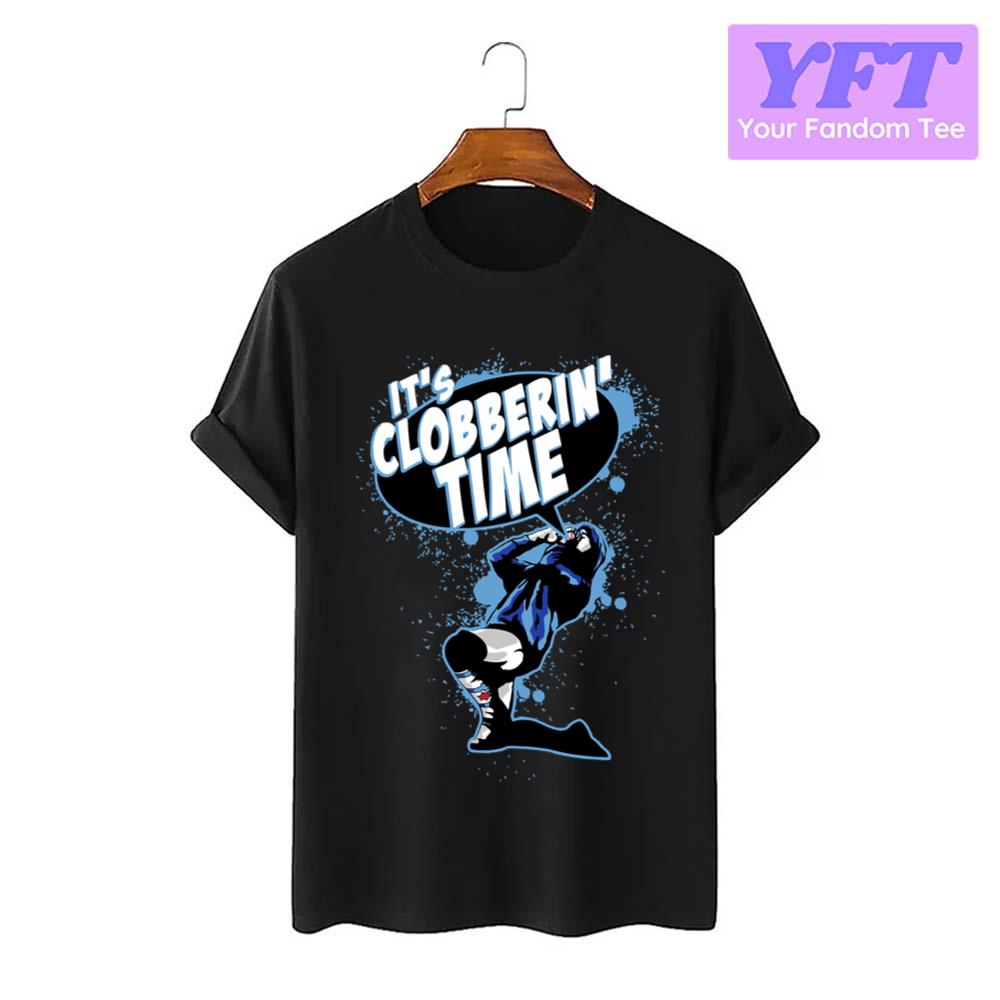Blue Iconic Design Cm Punk Merch Clobberin Time Wwe Unisex T-Shirt