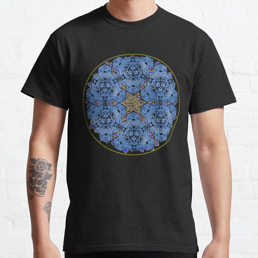 Blue Moon Cube Mandala Star and CircleVisions (YandP) Classic T-Shirt