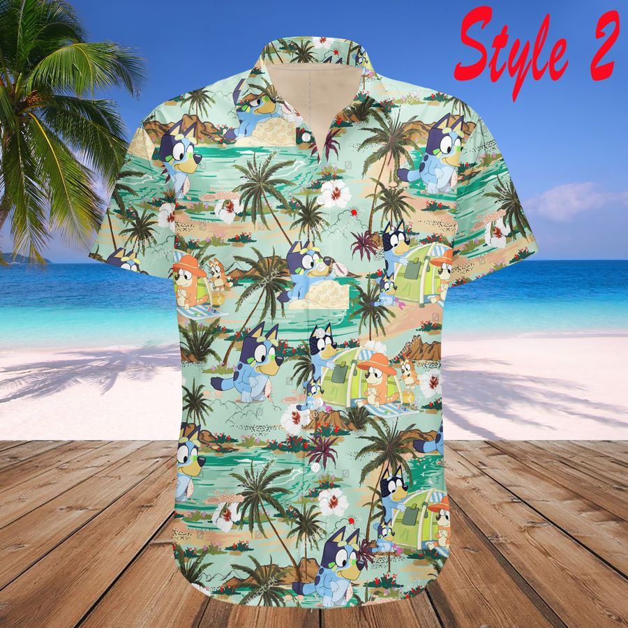 Bluey’s Family Goes To The Beach Hawaiian Shirt