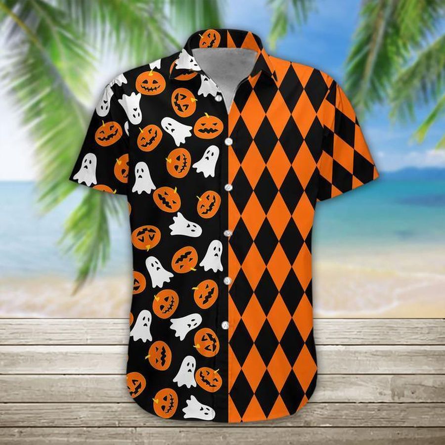 Boo Pumpkin Halloween Hawaiian Shirt Pre13484, Hawaiian shirt, beach shorts, One-Piece Swimsuit, Polo shirt, funny shirts, gift shirts, Graphic Tee