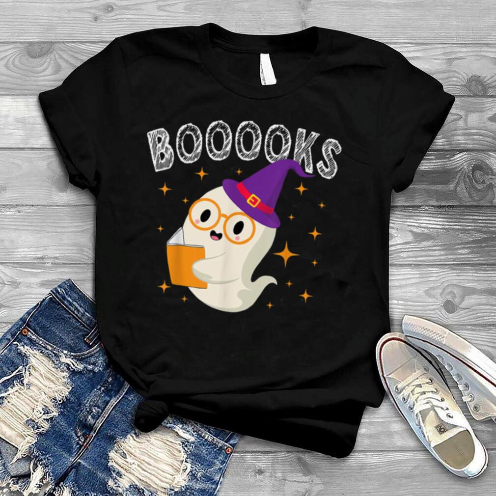 Booooks Ghost Funny Halloween Book Lover Library Reading T Shirt