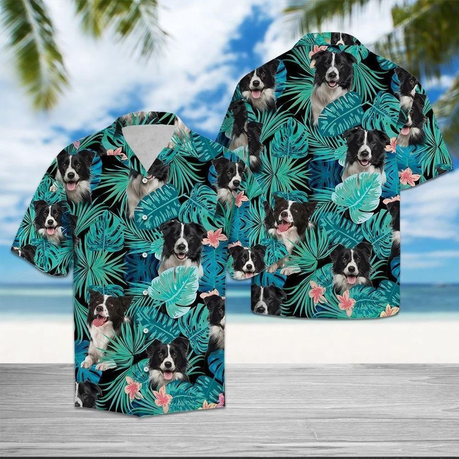 Border Collie Tropical Hawaiian Shirt Pre13486, Hawaiian shirt, beach shorts, One-Piece Swimsuit, Polo shirt, funny shirts, gift shirts, Graphic Tee