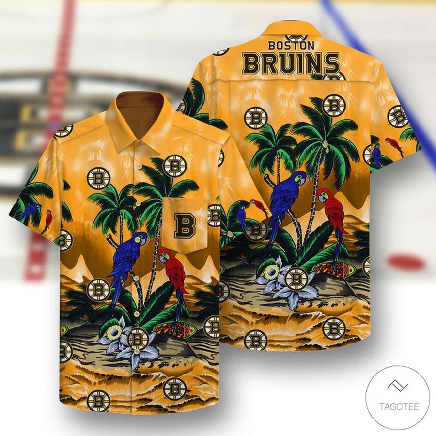 Boston Bruins Parrot Island Beach Pacific Legend Parrots Funny Tropical Hawaii Shirt