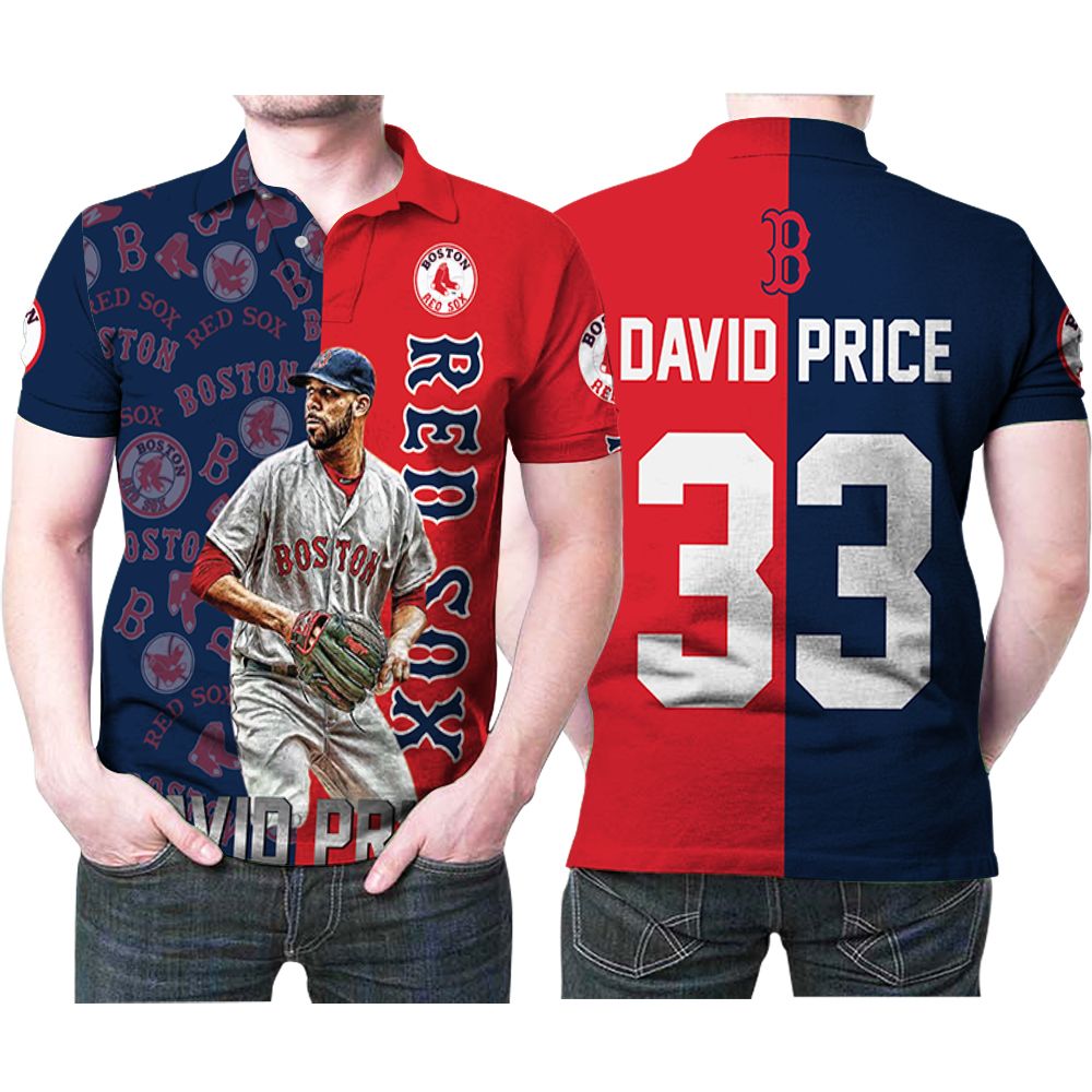 Boston Red Sox David Price 33 Great Player Mlb Baseball 3d Designed Allover Gift For Red Sox Fans Polo Shirt All Over Print Shirt 3d T-shirt