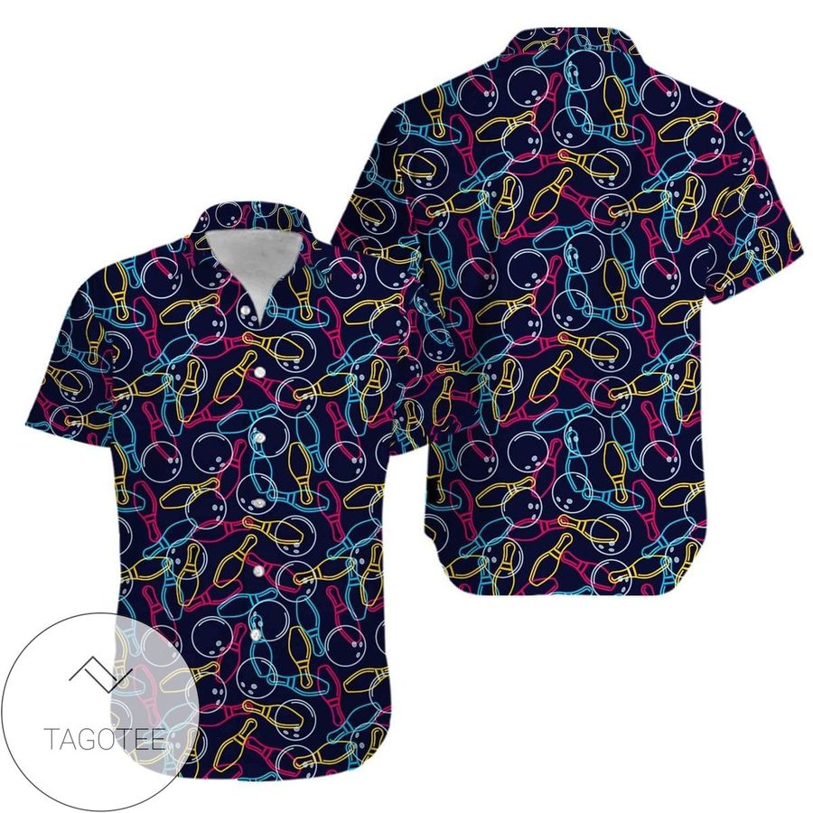 Bowling Color Hawaiian Aloha Shirts V