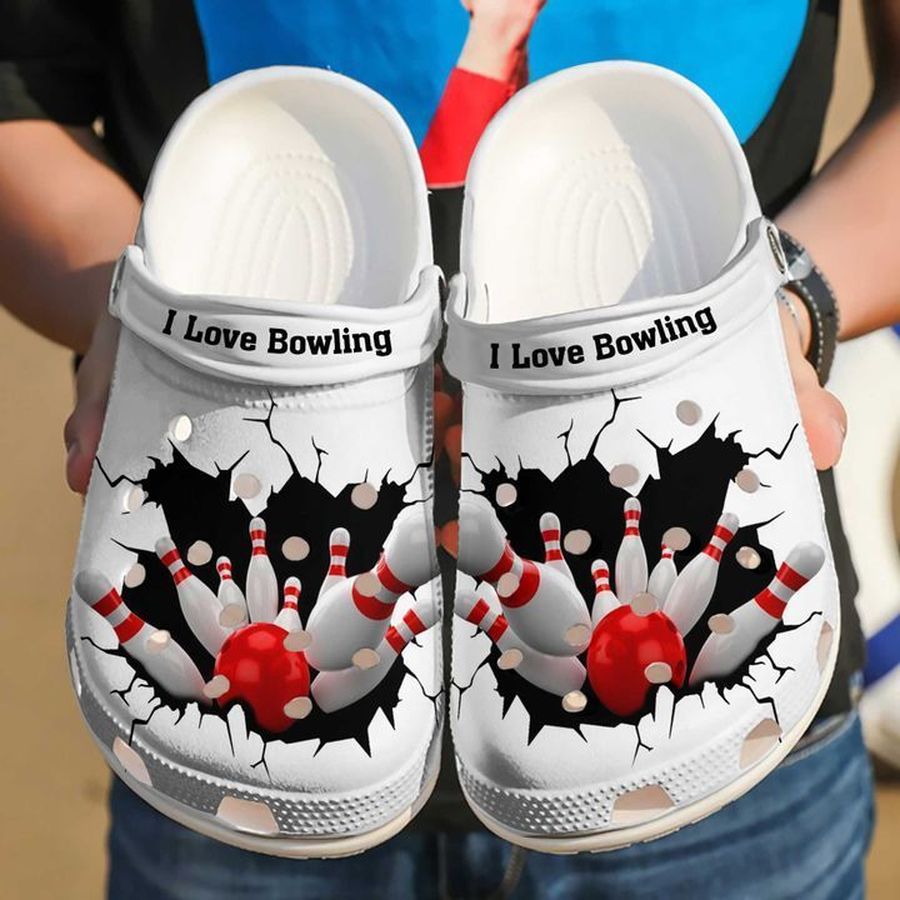 Bowling I Love Sku 321 Crocs Clog Shoes