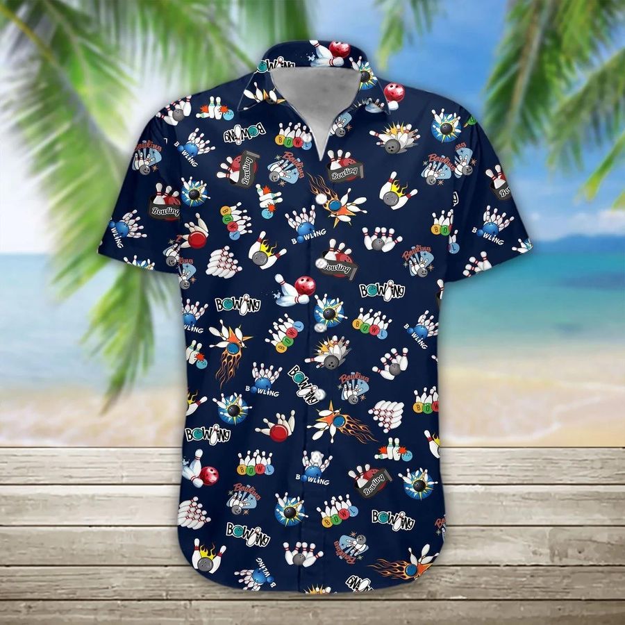 Bowling Time Hawaiian Shirt Pre10784, Hawaiian shirt, beach shorts, One-Piece Swimsuit, Polo shirt, funny shirts, gift shirts, Graphic Tee