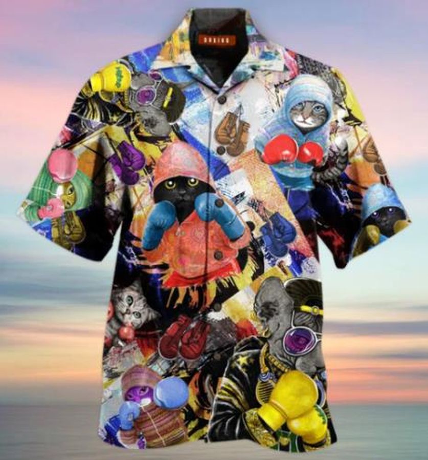 Boxing Cats Hawaiian Shirt Pre13434, Hawaiian shirt, beach shorts, One-Piece Swimsuit, Polo shirt, funny shirts, gift shirts, Graphic Tee
