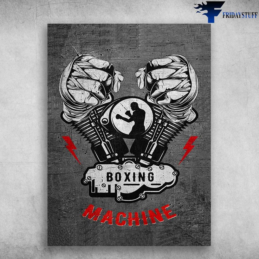 Boxing Machine, Boxing Man, Boxing Room Poster Poster