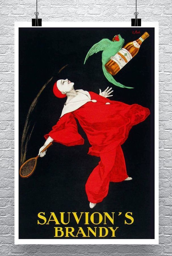 Brandy Art Deco Liquor Advertising Poster Fine Art Giclee Print on Premium Canvas or Paper