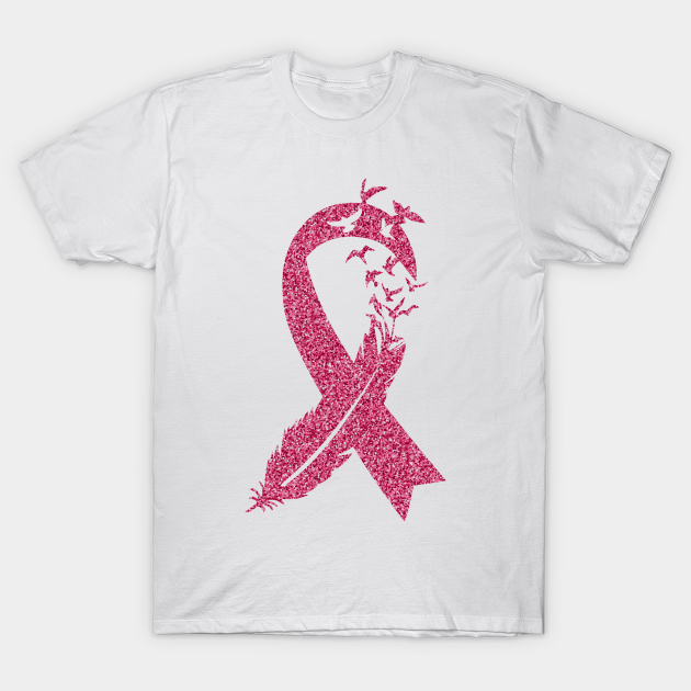 Breast Cancer Awareness Feather Pink Ribbon Cancer Support Strong Women T-shirt, Hoodie, SweatShirt, Long Sleeve