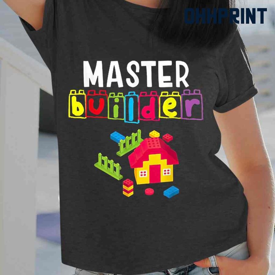 Brick Builders Toys Master Builder Tshirts Black