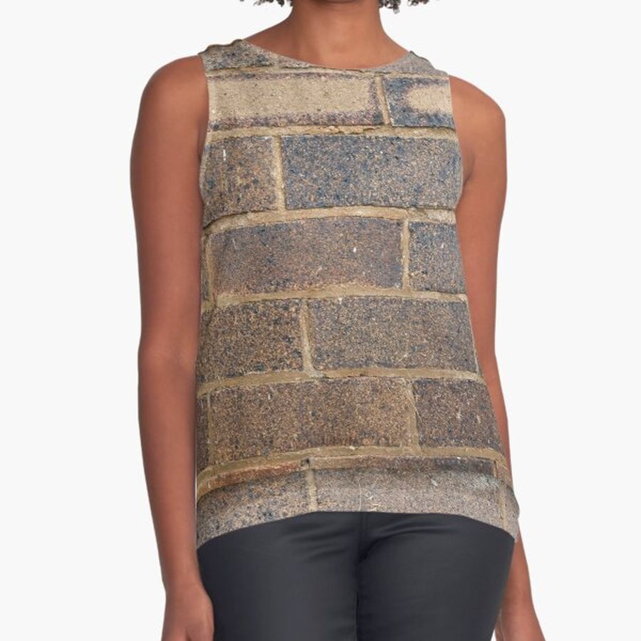 Brick Wall Digital Paper Textures volcanic stone Sleeveless Top