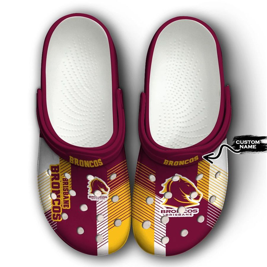 Brisbane Broncos Custom Personalized Crocs Classic Clogs Shoes Design Outlet For Adult Men Women